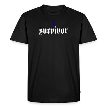 Cadeau pour les survivants du cancer du côlon (Colon Ca - T-shirt Premium bio Homme - noir - Devant - Nico (187cm)