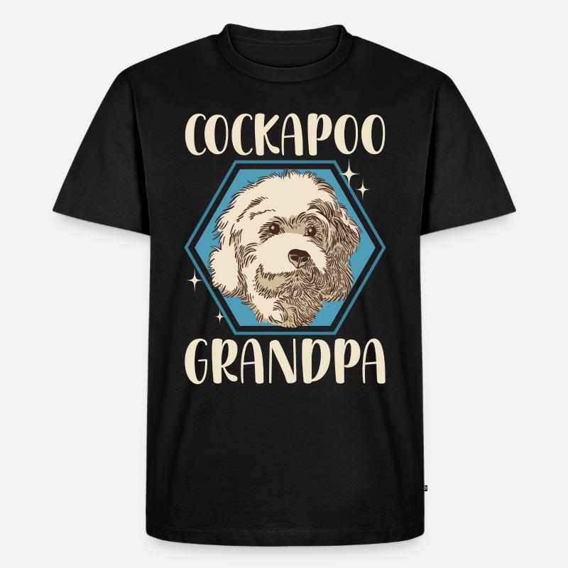 Cockapoo Grandpa Hunde Hundebesitzer Geschenk - Männer Premium Bio T-Shirt - Schwarz