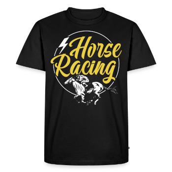 Courses de chevaux Jockey Hippodrome - T-shirt Premium bio Homme - noir - Devant - Nico (187cm)