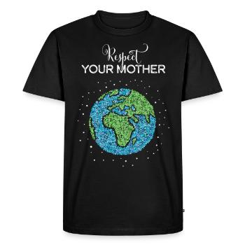 Terre Mère Environnement ClimatProtection de l’environnement - T-shirt Premium bio Homme - noir - Devant - Nico (187cm)
