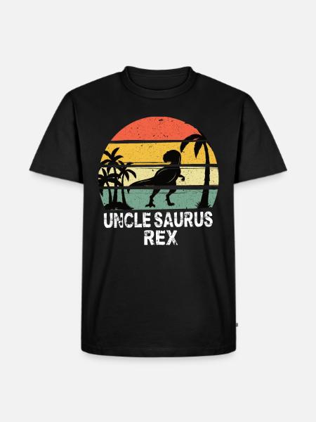 Uncle Saurus Rex - Men's Premium Organic T-Shirt - black