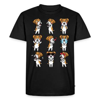 Kromfohrländer Dog Émotions - T-shirt Premium bio Homme - noir - Devant - Nico (187cm)