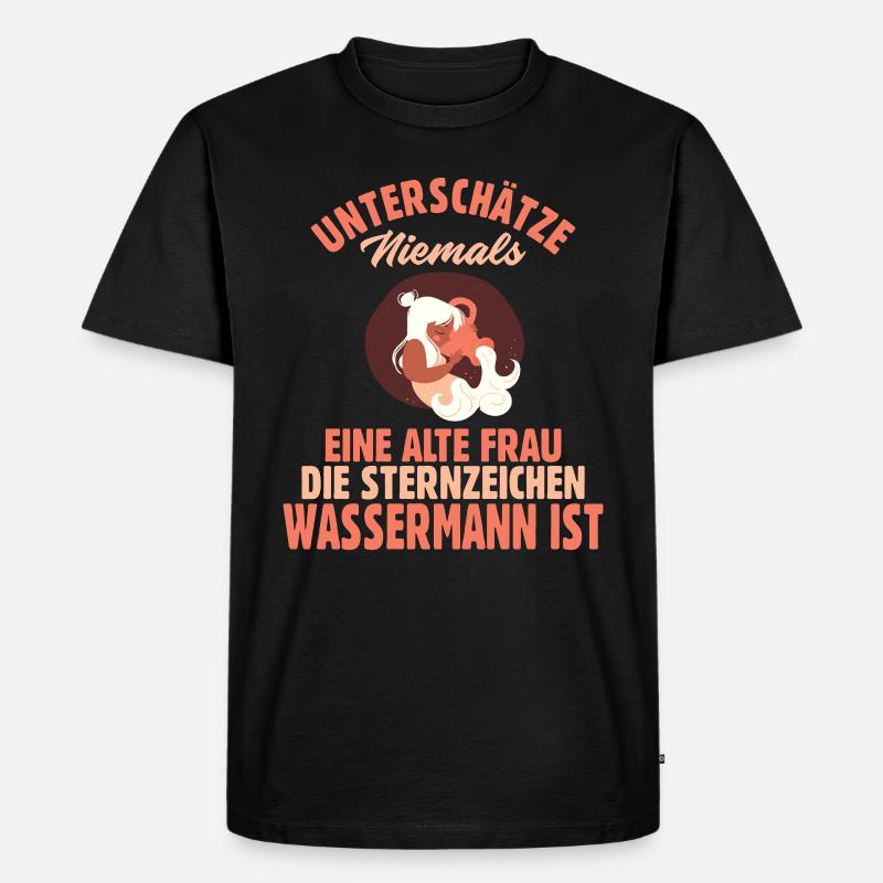 Sternzeichen Wassermann - Männer Premium Bio T-Shirt - Schwarz