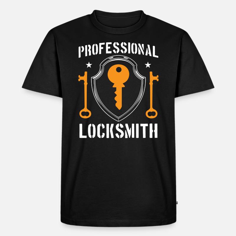 Professional locksmith locksmith lock - Men's Premium Organic T-Shirt - black
