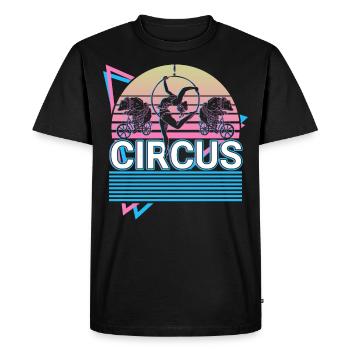 Circus Turner Acrobat Vaporwave Aesthetic Gesch - Men's Premium Organic T-Shirt - black - Front - Nico (187cm)