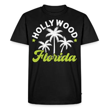 Hollywood Floride États-Unis Voyage de vacances - T-shirt Premium bio Homme - noir - Devant - Nico (187cm)