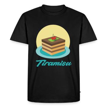 Tiramisu Dessert - T-shirt Premium bio Homme - noir - Devant - Nico (187cm)