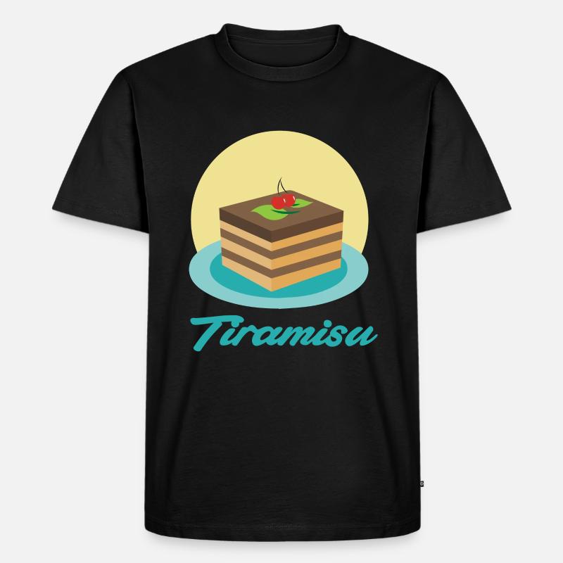 Tiramisu Dessert - Männer Premium Bio T-Shirt - Schwarz