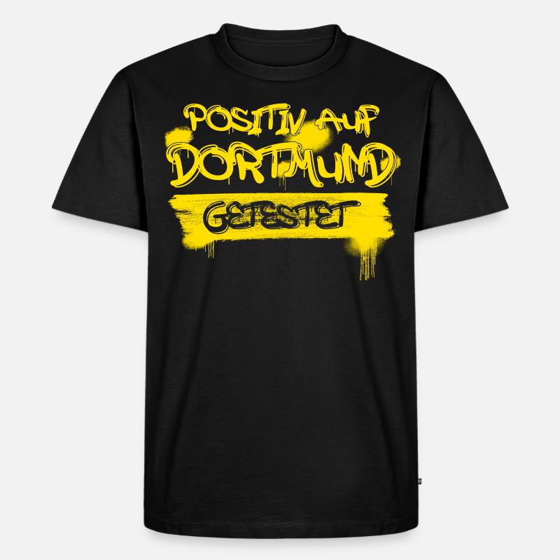Dortmund Spruch Dortmunder - Männer Premium Bio T-Shirt - Schwarz