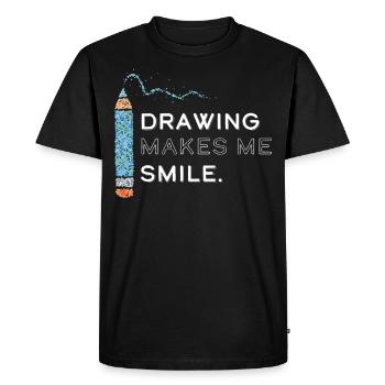 Art Artist Drawing Drawing - Men's Premium Organic T-Shirt - black - Front - Nico (187cm)