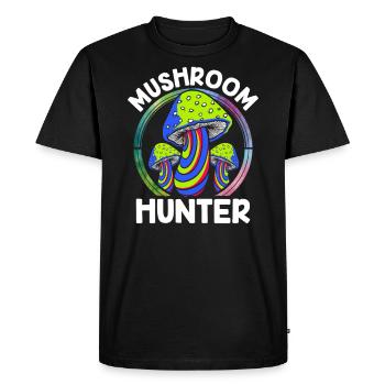 Cueilleur de champignons Cueillette de champignons Cueilleurs de champignons Cueilleurs de champignons - T-shirt Premium bio Homme - noir - Devant - Nico (187cm)