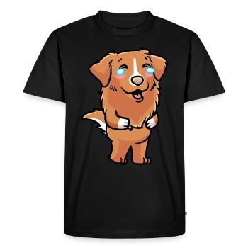 Nova Scotia Duck Tolling Retriever - Men's Premium Organic T-Shirt - black - Front - Nico (187cm)