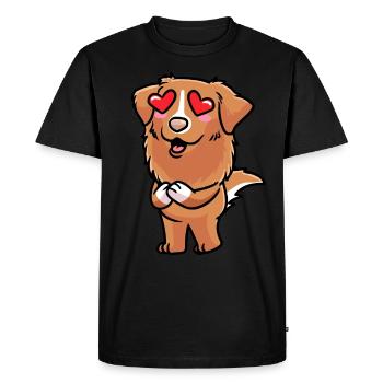 Nova Scotia Duck Tolling Retriever - Men's Premium Organic T-Shirt - black - Front - Nico (187cm)