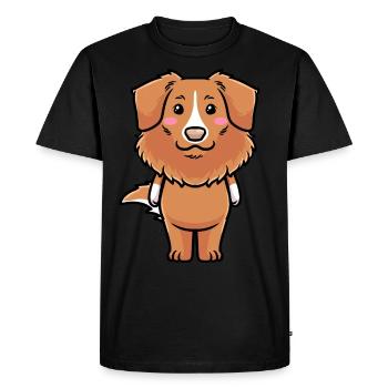 Nova Scotia Duck Tolling Retriever - Men's Premium Organic T-Shirt - black - Front - Nico (187cm)