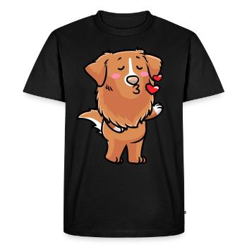 Nova Scotia Duck Tolling Retriever - Men's Premium Organic T-Shirt - black - Front - Nico (187cm)