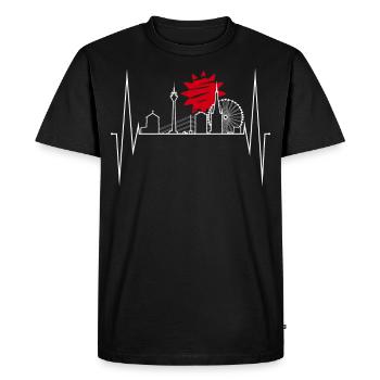 Düsseldorf ECG Düsseldorfer - T-shirt Premium bio Homme - noir - Devant - Nico (187cm)