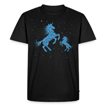 Licorne Licorne Amateurs de Licorne - T-shirt Premium bio Homme - noir - Devant - Nico (187cm)