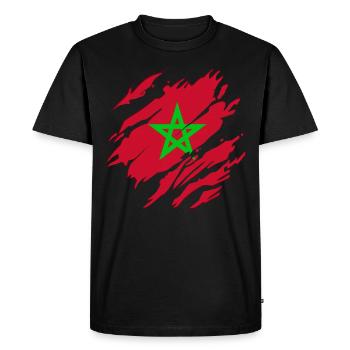Maroc Marocain Marocain Marocain Marocain - T-shirt Premium bio Homme - noir - Devant - Nico (187cm)