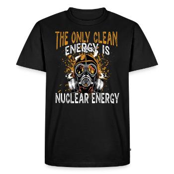 La seule énergie propre est l’énergie nucléaire - T-shirt Premium bio Homme - noir - Devant - Nico (187cm)