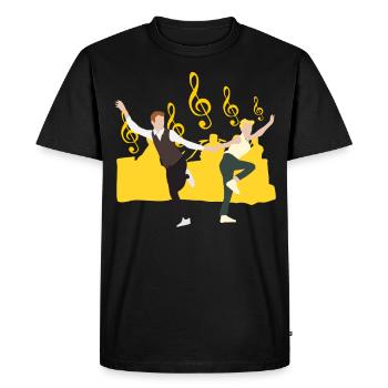 Boogie Woogie Dancer Fun Swing - Men's Premium Organic T-Shirt - black - Front - Nico (187cm)