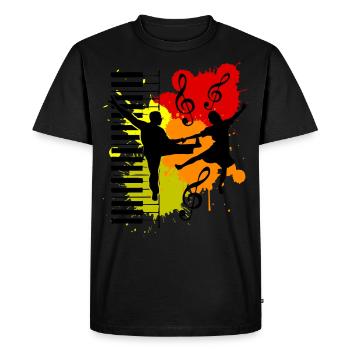 Boogie Woogie Swing Dancer Boogie-Woogie - T-shirt Premium bio Homme - noir - Devant - Nico (187cm)