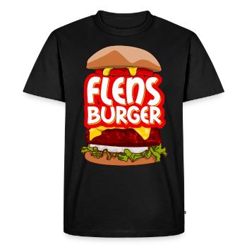 Flensburger Burger Flensburg - T-shirt Premium bio Homme - noir - Devant - Nico (187cm)