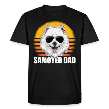Samoyed Dad | Owner Dog Owner Gift - Men's Premium Organic T-Shirt - black - Front - Nico (187cm)