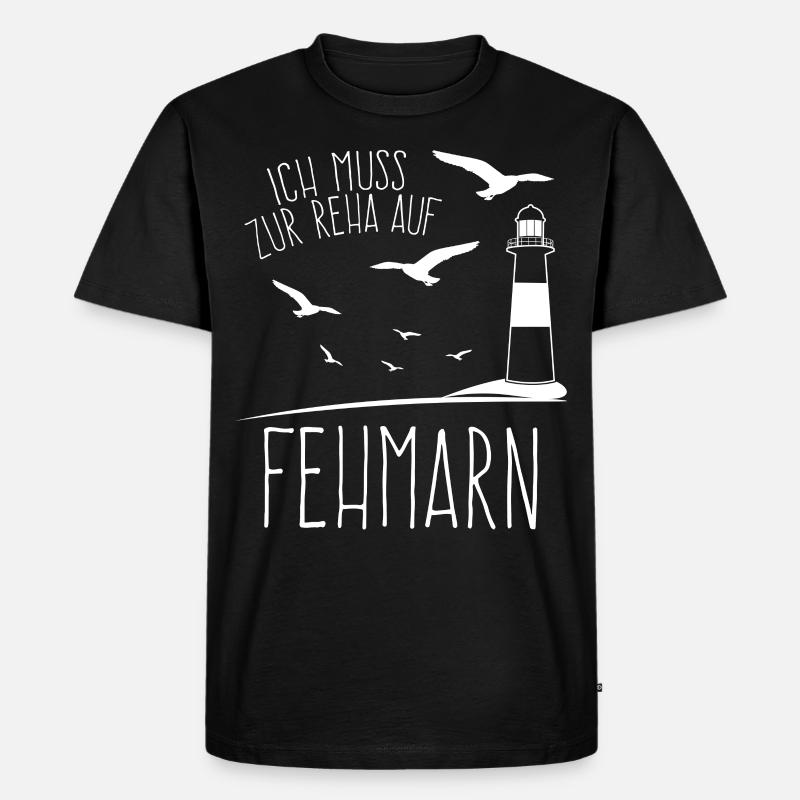 Fehmarn Fehmarnsundbrücke Fehmarnsund - Männer Premium Bio T-Shirt - Schwarz