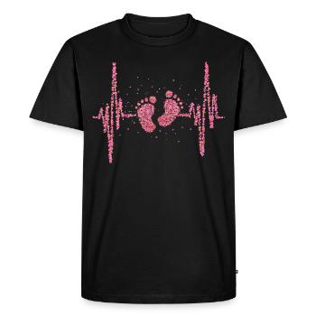 Soins des pieds Podiatrie Pieds Podiatre - T-shirt Premium bio Homme - noir - Devant - Nico (187cm)
