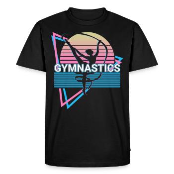Gymnastics Retro Gift - Men's Premium Organic T-Shirt - black - Front - Nico (187cm)