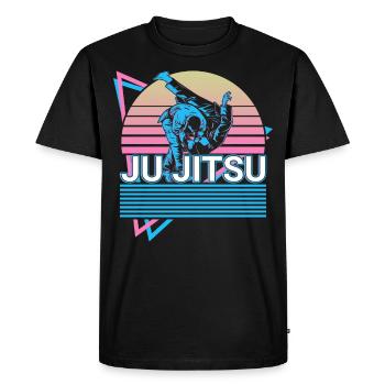 Ju Jitsu Cadeau Rétro - T-shirt Premium bio Homme - noir - Devant - Nico (187cm)
