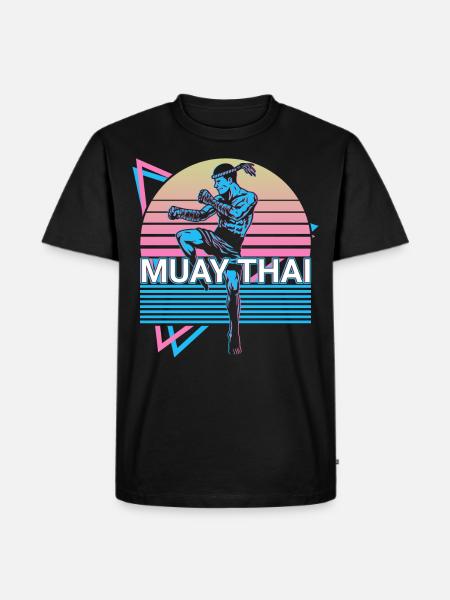Muay Thai Retro Gift - Men's Premium Organic T-Shirt - black