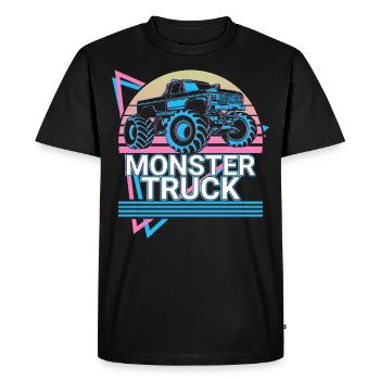 Monstertruck Retro Cadeau - T-shirt Premium bio Homme - noir - Devant - Nico (187cm)