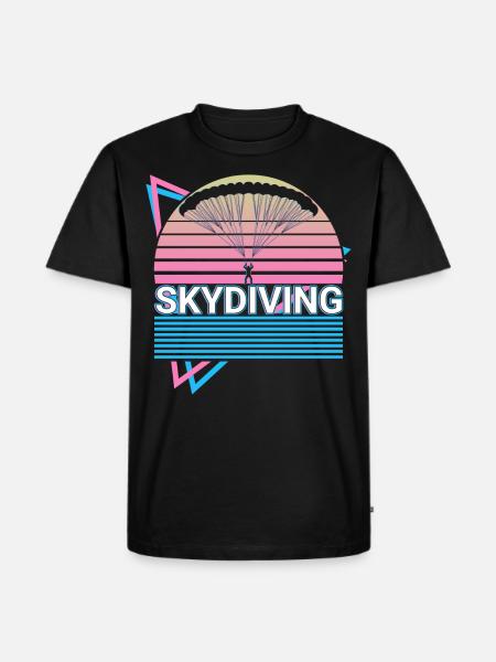 Skydiving Skydiver Retro Gesche - Men's Premium Organic T-Shirt - black