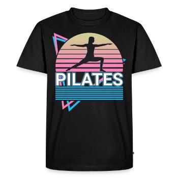 Cadeau d’entraînement Pilates Fitness - T-shirt Premium bio Homme - noir - Devant - Nico (187cm)
