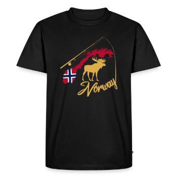 Norvège Norwegen - T-shirt Premium bio Homme - noir - Devant - Nico (187cm)
