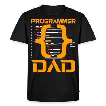 Programmeur Papa - T-shirt Premium bio Homme - noir - Devant - Nico (187cm)