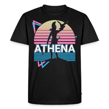 Athéna Déesse grecque de la Sagesse et Kri - T-shirt Premium bio Homme - noir - Devant - Nico (187cm)