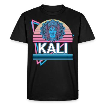 Kali Hindu Goddess of Death Retro Gift - Men's Premium Organic T-Shirt - black - Front - Nico (187cm)