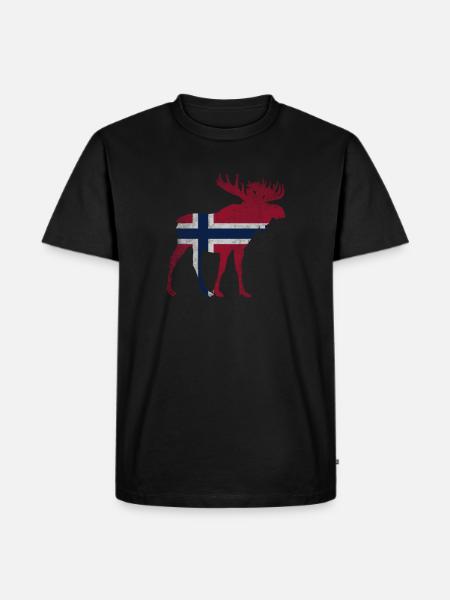 Norway Norway Moose - Men's Premium Organic T-Shirt - black