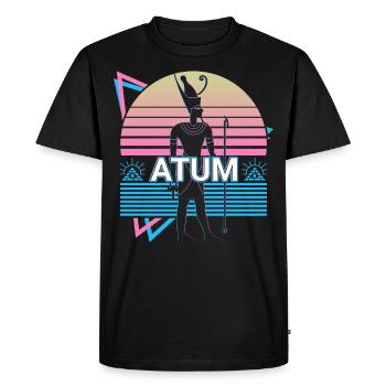 Atum Dieu Égyptien Egypte Cadeau - T-shirt Premium bio Homme - noir - Devant - Nico (187cm)