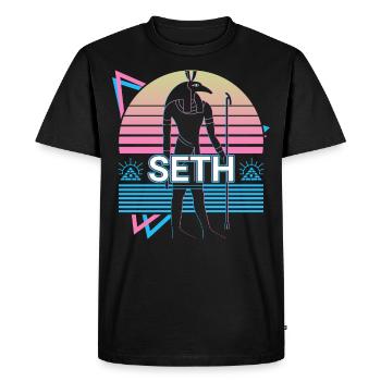 Seth Dieu Égyptien Egypte Cadeau - T-shirt Premium bio Homme - noir - Devant - Nico (187cm)
