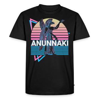 Don de Dieu égyptien Anunnaki - T-shirt Premium bio Homme - noir - Devant - Nico (187cm)