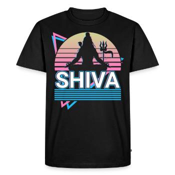 Shiva Hindu God Ancient Hindu Mythology Gift - Men's Premium Organic T-Shirt - black - Front - Nico (187cm)