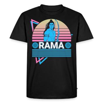 Rama Hindu God Ancient Hindu Mythology Gift - Men's Premium Organic T-Shirt - black - Front - Nico (187cm)