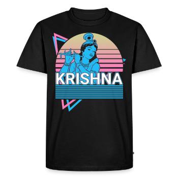 Krishna Hindu God Ancient Hindu Mythology Geschen - Men's Premium Organic T-Shirt - black - Front - Nico (187cm)