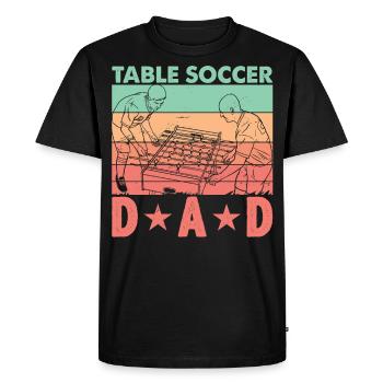 Table Soccer Dad - Men's Premium Organic T-Shirt - black - Front - Nico (187cm)