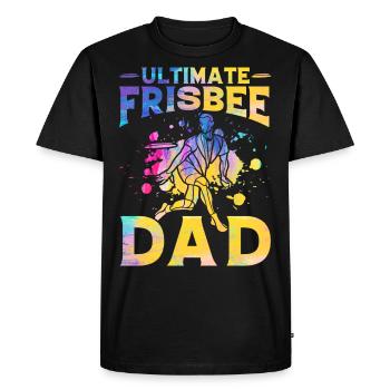 Ultimate Frisbee Papa - T-shirt Premium bio Homme - noir - Devant - Nico (187cm)
