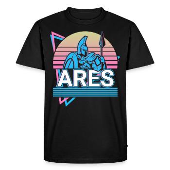 Ares Grec Dieu Guerre Cadeau - T-shirt Premium bio Homme - noir - Devant - Nico (187cm)