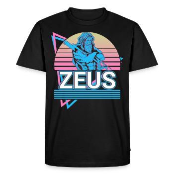 Zeus Grec Dieu du Ciel Cadeau - T-shirt Premium bio Homme - noir - Devant - Nico (187cm)